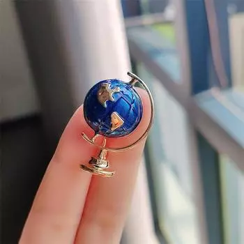 Модная брошь «Планета-глобус», универсальная брошь «Капелька масла»