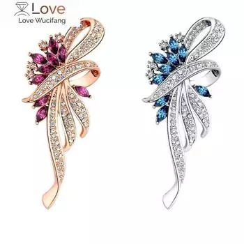 Модная брошь с кристаллами, элегантные броши Bauhinia, брошь на лацкане, броши со стразами, корсаж, свадебные украшения для женщин