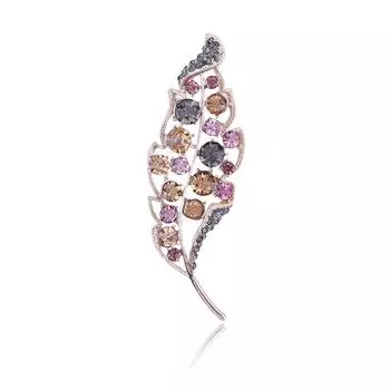 Модная брошь с пшеничными ушками, женская брошь со стразами и кристаллами, элегантный простой темпераментный свитер, пальто, брошь с растением и кристаллом