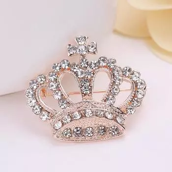 Модная брошь в стиле горного хрусталя, булавка в форме короны, нагрудная булавка в винтажном стиле, свадебный подарок