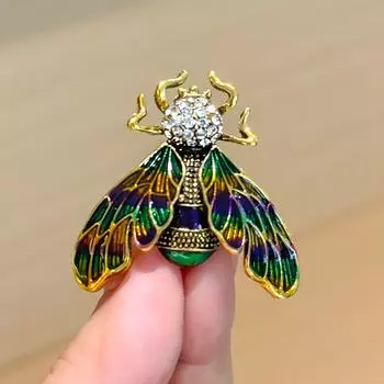 Модная брошь в виде насекомого с эмалью и маслом, аксессуары для осеннего и зимнего пальто