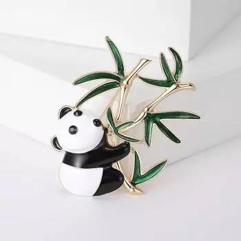 Модная брошь в виде панды, высококачественный японский и корейский женский корсаж с животными, универсальные аксессуары для одежды