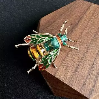 Модная брошь в виде животного из сплава с маслом, брошь в виде пчелы