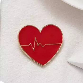 Модная булавка из сплава с изображением сердца любви, брошь из сплава, брошь в форме сердца, модная булавка для школы Stethoscope