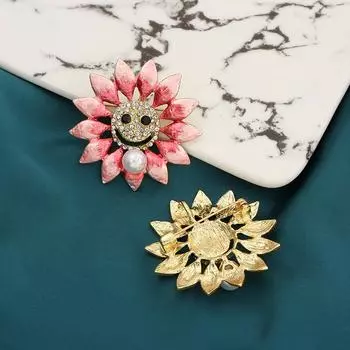 Модная булавка «Подсолнух», универсальная индивидуальная брошь «Подсолнух», аксессуары для пиджака сейчас