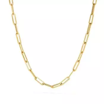 Модная цепочка для скрепок, женское ожерелье из нержавеющей стали, золотого цвета, цепочка, ожерелье для женщин и мужчин, ювелирные изделия, подарок