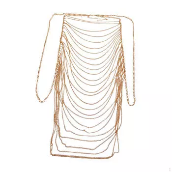 Модная цепочка для тела с регулируемым нагрудным ремнем для ночных мероприятий Body Chain