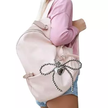 Модная цепочка для телефона с бантом из бисера, стильный брелок, подвеска для сумки, элегантная подвеска для рюкзака, сумки T1 белый