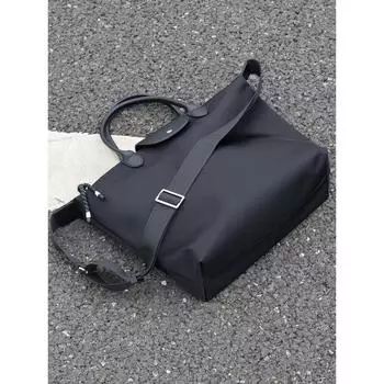 Модная черная сумка-пельмень унисекс, подходящая ко всему Black cloth dumpling bag (no letter version)