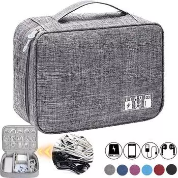 Модная цифровая сумка для хранения, адаптер, кабель питания, наушники, мышь, портативная водонепроницаемая коробка для хранения, домашняя дорожная сумка
