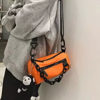 Модная цилиндрическая сумка через плечо 2024 года — универсальный летний стиль для мужчин и женщин Single bag