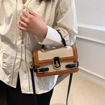 Модная цветная дизайнерская маленькая сумка женская сумка-сотня маленькая квадратная сумка на плечо сумка ретро досуг кроссбоди материал PU