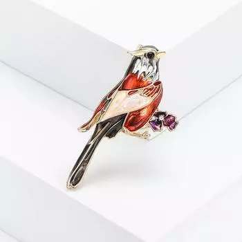 Модная цветная капающая брошь в виде птицы, креативная, высокого класса, животное, милый корсаж, жакет, пальто, булавка, аксессуары