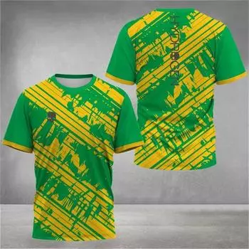 Модная цветная полосатая футболка с 3D-принтом для мужчин, тренировочная одежда для тенниса, бадминтона, повседневная свободная одежда с коротким рукавом и круглым вырезом S