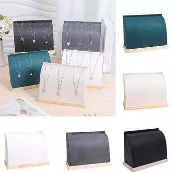 Модная деревянная подставка для ожерелий, прочная деревянная подставка для ожерелий, удобный органайзер для демонстрации и хранения ювелирных изделий серый