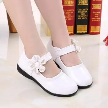 Модная детская кожаная обувь, обувь для девочек, весенне-осенняя новая модная обувь принцессы на мягкой подошве 26 красный