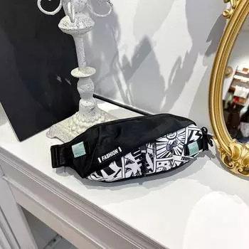 Модная детская нейлоновая наплечная сумка с милым мультяшным мотивом White