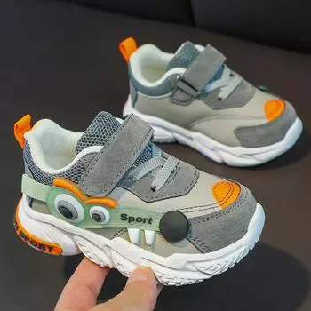 Модная детская обувь для малышей, детская повседневная обувь, кроссовки для бега на открытом воздухе, осень 2024, новые милые детские кроссовки с мультяшным принтом, обувь для мальчиков и девочек 13.8cm розовый