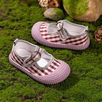 Модная детская парусиновая обувь в стиле пэчворк, повседневная обувь для детей, девочек, школьная обувь на все времена, мягкая подошва, теннисная обувь для мальчиков, универсальная 21 коричневый