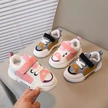 Модная детская повседневная обувь, детские студенческие кроссовки для мальчиков и девочек, спортивные универсальные кроссовки для бега с дышащей сеткой и строчкой 23