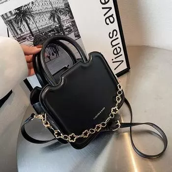 Модная дикая женская сумка, новая премиальная текстура, однотонная, маленькая квадратная упаковка, корейская версия, повседневная сумка на плечо из искусственной кожи