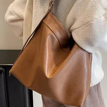 Модная дизайнерская брендовая сумка для женщин, большая вместимость, новая модная женская сумка на одно плечо на осень и зиму чёрный