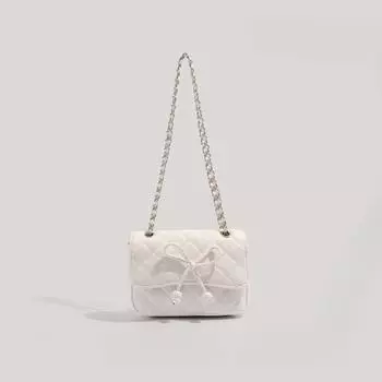 Модная дизайнерская маленькая квадратная сумка с бантом для женщин, популярная универсальная сумка через плечо, сумка для поездок на работу через плечо Standard