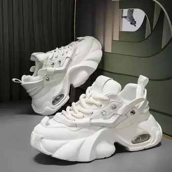Модная дизайнерская мужская обувь Модные массивные кроссовки Повседневная обувь на платформе, увеличивающая рост для мужчин Спортивная обувь на шнуровке Tenis Masculino 39