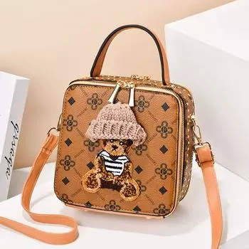 Модная дизайнерская женская сумка через плечо из высококачественной искусственной кожи, женские сумки-мессенджеры, дизайнерские сумки, женская маленькая квадратная сумка