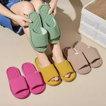 Модная домашняя обувь Тапочки женские хлопчатобумажные домашние тапочки 37 красный