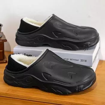 Модная домашняя обувь, удобная зимняя хлопковая обувь на платформе, водонепроницаемая, без застежек, повседневная, для активного отдыха, рекомендуемая модель Plus Velvet Main Push 38-39 белый