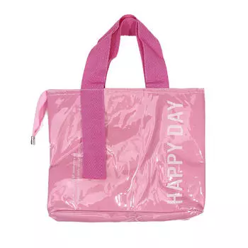 Модная дорожная сумка-тоут для пикника, портативная термосумка-бенто, большая вместимость, простая утолщенная водонепроницаемая сумка-органайзер для ланча One Size розовый