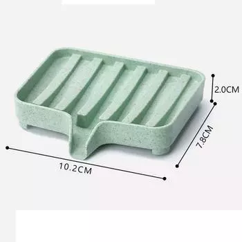 Модная дренируемая коробка для мыла из пшеничной соломы, поднос для ванной комнаты, органайзер, аксессуары, держатель для хранения мыла, экологически чистая ванная комната. Домашняя жизнь. Нескользящая портативная машинка Blue