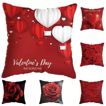 Модная дышащая моющаяся наволочка для подушки в форме сердца 18 дюймов, наволочка для подушки, мебельные аксессуары 5