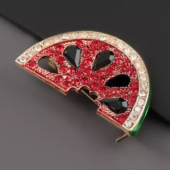 Модная европейская и американская брошь-арбуз - симпатичная брошь из сплава и кристаллов для женщин watermelon