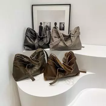 Модная европейская и американская ретро-сумка большой вместимости, тяжелая промышленная сумка с широкополосным доступом, женская сумка-мессенджер для поездок на работу 37*12*26 коричневый