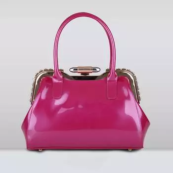 Модная европейская и американская стильная лакированная кожаная банкетная ручная женская сумка-коробка