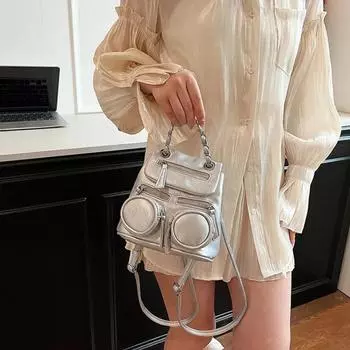 Модная фактура сумка через плечо для женщин, свежий детский рюкзак, женские школьные сумки для девочек, сумки для мам и детей one size чёрный