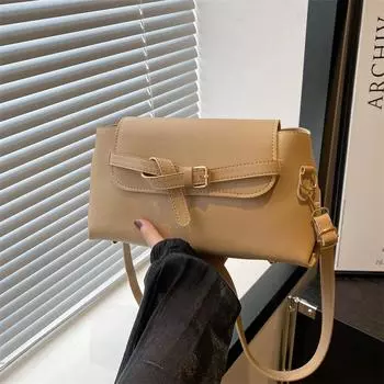 Модная фактурная сумка-мессенджер через плечо, нишевый дизайн, маленькая сумка, женская летняя 2024 года, новая корейская ретро-маленькая квадратная сумка чёрный