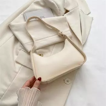 Модная фактурная сумка подмышкой, летняя новая однотонная сумка на одно плечо, темпераментная модная женская сумка (20cm<Max Length<30cm)