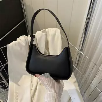 Модная фактурная сумка подмышкой, летняя новая однотонная сумка на одно плечо, темпераментная модная женская сумка (20cm<Max Length<30cm)