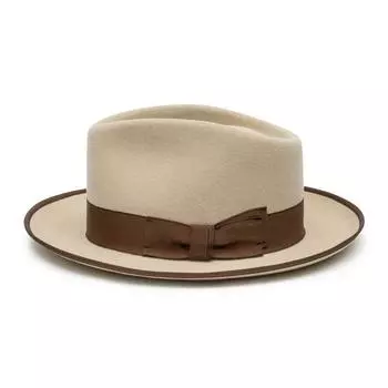 Модная фетровая шляпа с бантом из овечьего фетра, однотонная фетровая шляпа из овечьего фетра бежевый