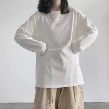 Модная футболка большого размера, весенняя, свободная, повседневная, женская, осенняя, с длинным рукавом, пуловер, топы, блузка XXL чёрный