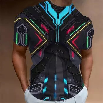 Модная футболка для мужчин, футболки с 3D-принтом для мужчин, уличные дизайнерские футболки с коротким рукавом, свободные футболки больших размеров, повседневные футболки L