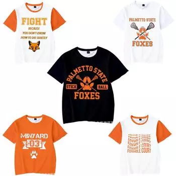 Модная футболка Foxhole Court Palmetto State Foxes 3D, летняя футболка унисекс с коротким рукавом, забавная футболка с рисунком, уличная одежда, Джерси для лакросса S чёрный