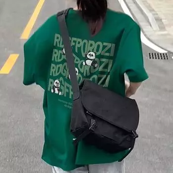Модная футболка из 100% хлопка с забавным мультяшным принтом, большие зеленые женские футболки в стиле Харадзюку с рисунком, летние повседневные футболки y2k, хипстерские топы, уличная одежда в стиле хип-хоп M зелёный