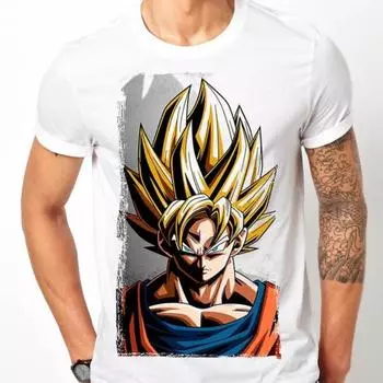 Модная футболка с принтом Dragonball Z DBZ Goku S