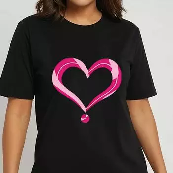 Модная футболка с сердечком и надписью «Love Heart», забавная футболка с короткими рукавами, классный подарок «Loves», летняя спортивная футболка, свободный летний топ для бега, повседневные футболки, топы XS белый