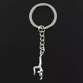 Модная гимнастика Gymnast Sporter 30x11 мм кулон 30 мм брелок для ключей металлическая цепочка мужской автомобильный держатель подарочный сувенирный брелок серебряный
