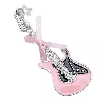 Модная гитарная заколка-бантик для волос, панк, для девочек, жемчужная, со звездой, милый шарм, боковая заколка для челки, шпилька для волос, аксессуар для волос розовый
